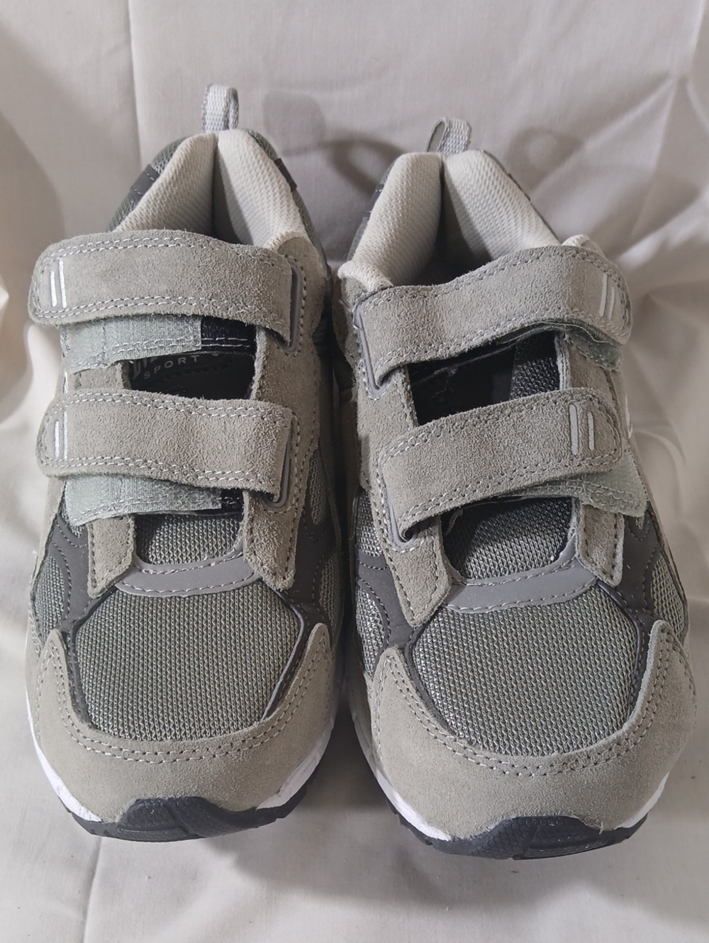 Woman Gray Velcro Athletic Shoes